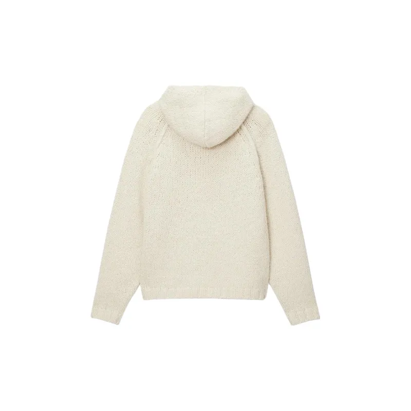 Stussy Chunky Knit Zip Hoodie - POIZON 