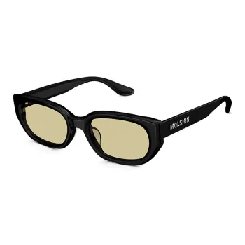 MOLSION Plate Frame Irregular Shape Sunglasses Unisex Tea Brown Lens