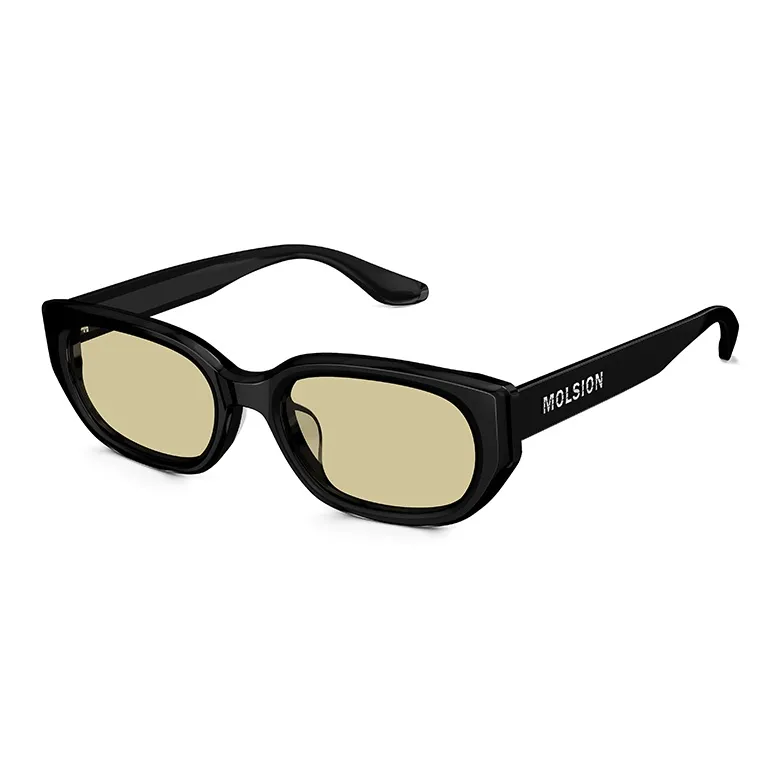 MOLSION Plate Frame Irregular Shape Sunglasses Unisex Tea Brown Lens-0