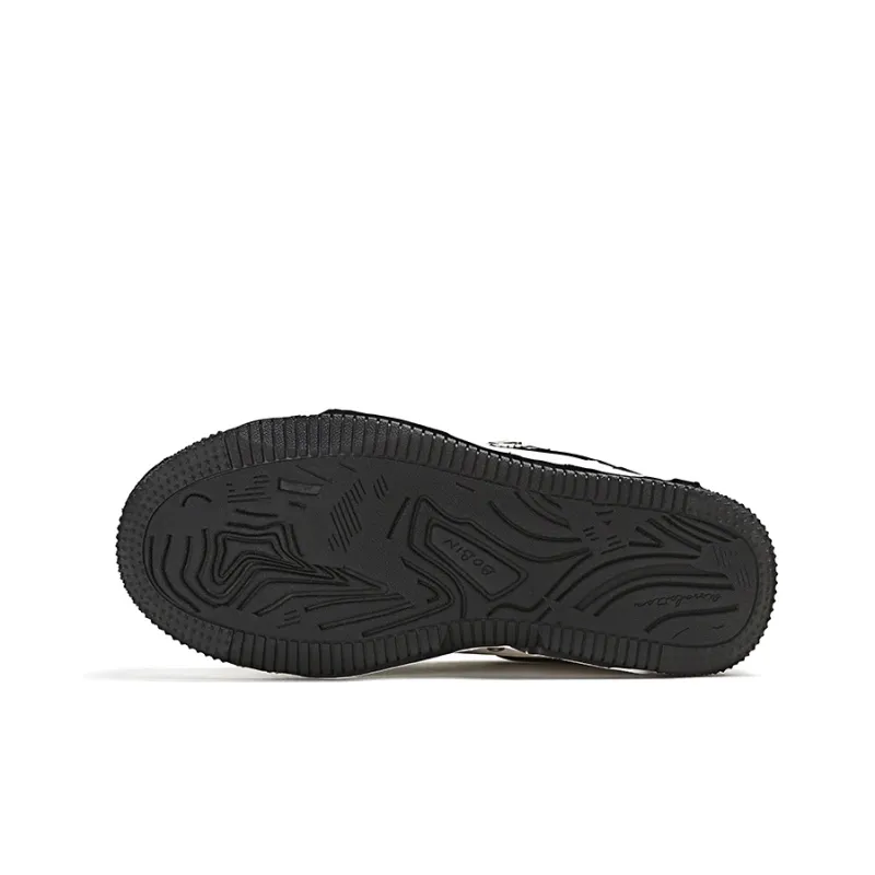 YJ YUAN 2.0 Collection Cushioned Wear Resistant Height Increasing Low Top Skateboard Shoes Unisex Black White-5