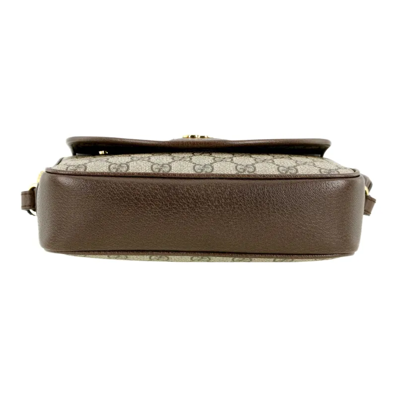 GUCCI Ophidia Canvas With Leather Trim Crossbody Bag, Shoulder Bag Women's-5