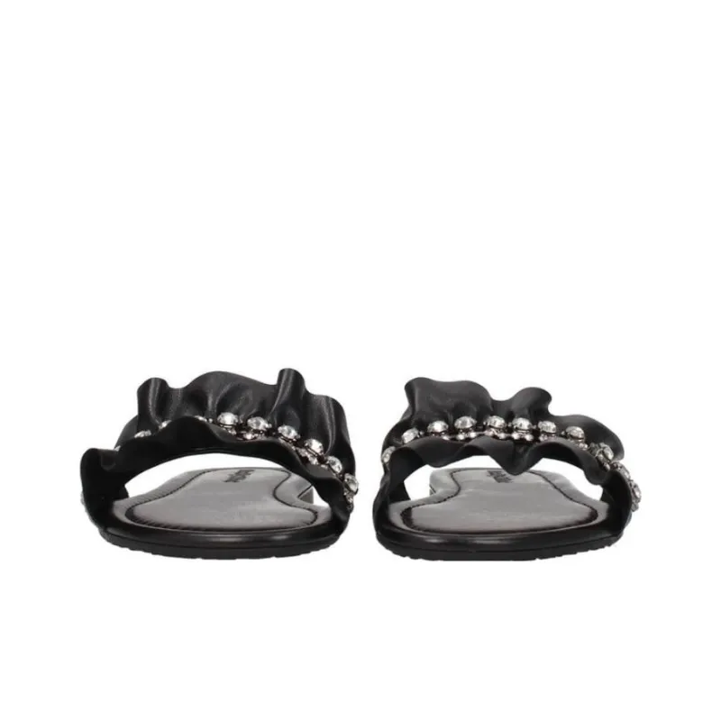 See By Chloe Rubber Sole Slip Resistant Slide Slippers Women's Black-2
