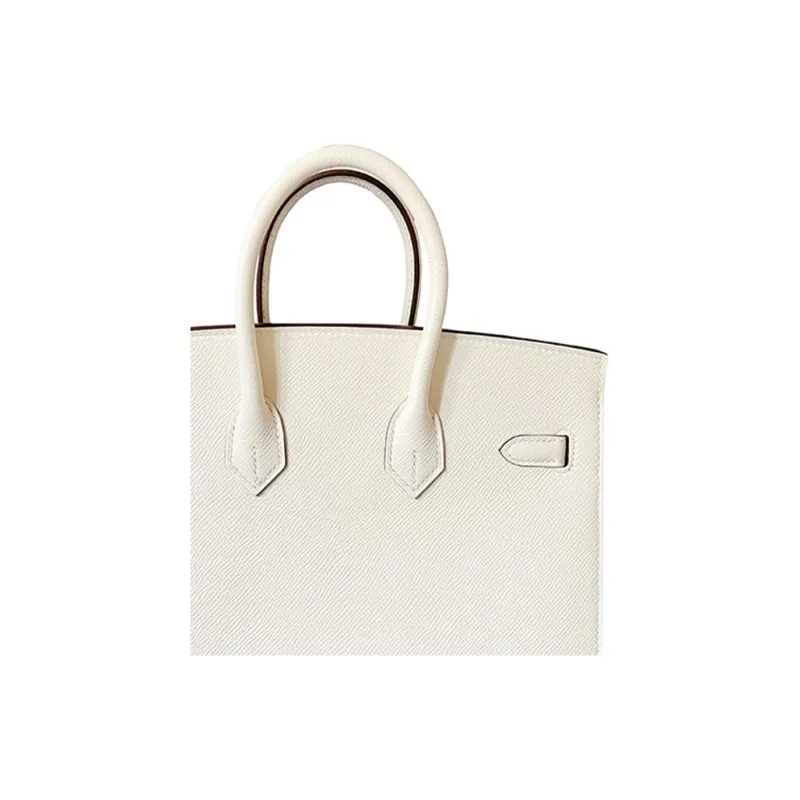 HERMES Birkin Cow Leather Birkin Bag Handbags 30 Women's Cream White-3