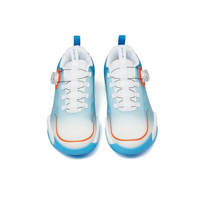 VOIT Basketball Shoes Unisex Low Top White Blue-3