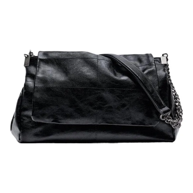 ZARA PU Handbag Shoulder Bag Regular Women's Black-0