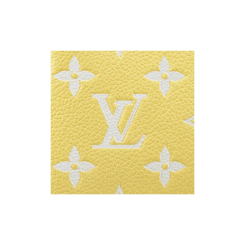 LOUIS VUITTON Pochette Accessories Mini Monogram Empreinte Embossed Lemon Curd Yellow-5