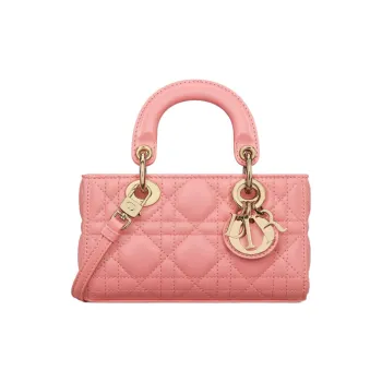 DIOR Lady D JOY Sheepskin Shoulder Bag, Crossbody Bag, Handbag Extra Mini Women's Light Pink