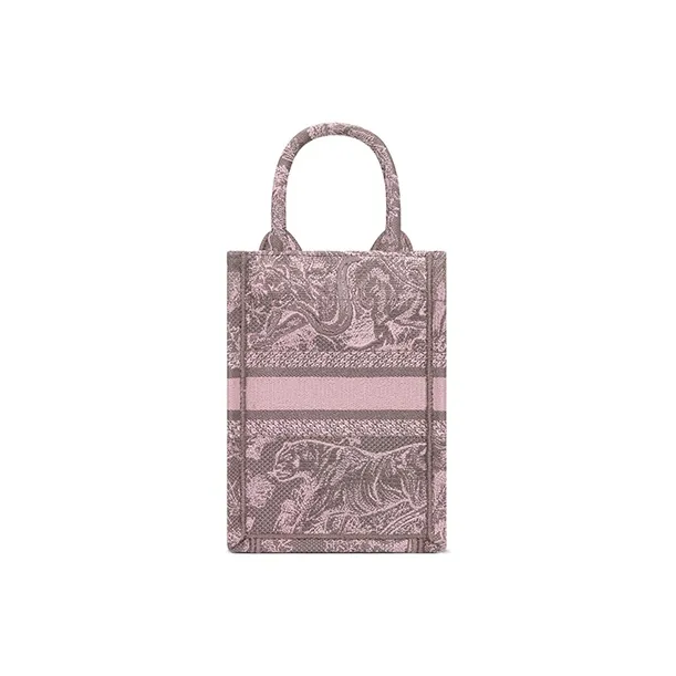 DIOR DIORIVIERA Embroidery Handbag, Shoulder Bag, Crossbody Bag, Cell Phone Pouch Mini Women's Gray & Pink-2