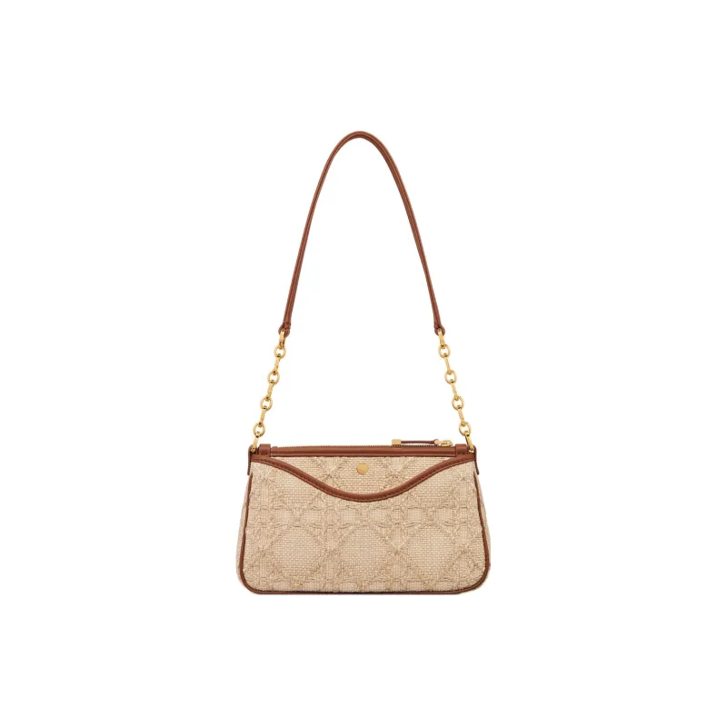 DIOR 30 Montaigne Raffia Grass Handbag Shoulder Bag Women's Natural-3