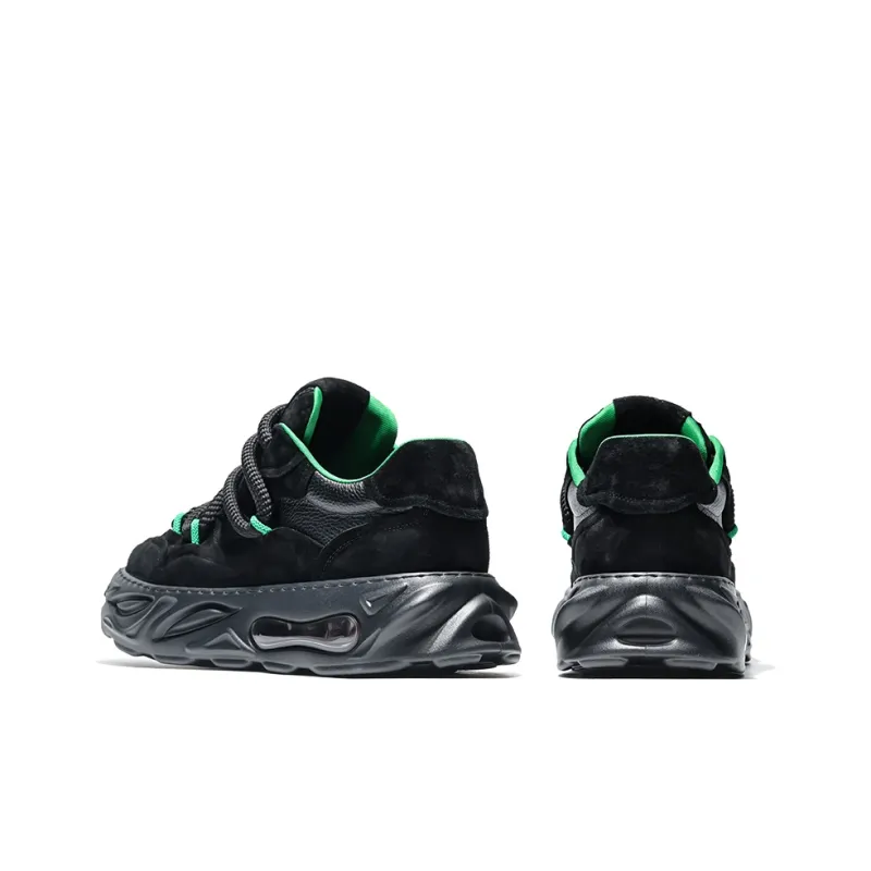 MOERBAI Skateboard Shoes Men Low Top White/Black/Green-12