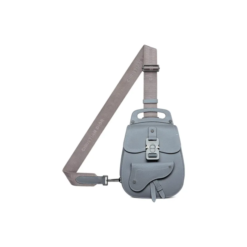 DIOR Gallop Grained Calfskin Crossbody Bag Shoulder Bag Sling Bag Mini Men's Dio Gray-1
