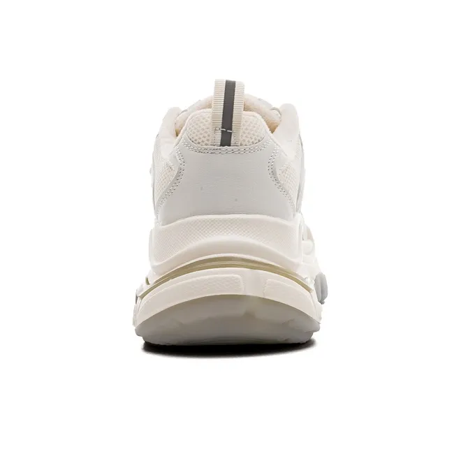 Warrior Low Top Chunky Sneakers Women's White Beige Gray-2