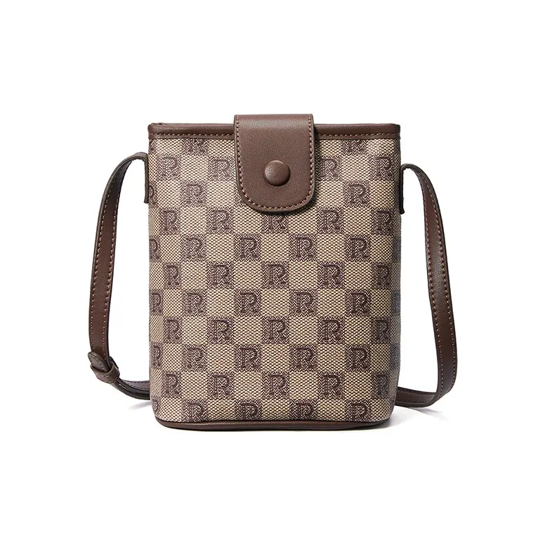 RED DRAGONFLY Microfiber Synthetic Leather Shoulder Bag, Crossbody Bag Trumpets Women's Dark Coffee-0