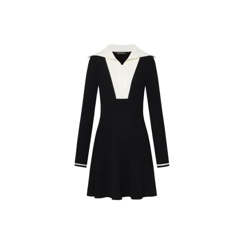 MO&CO Long-Sleeved Dresses Women's Black