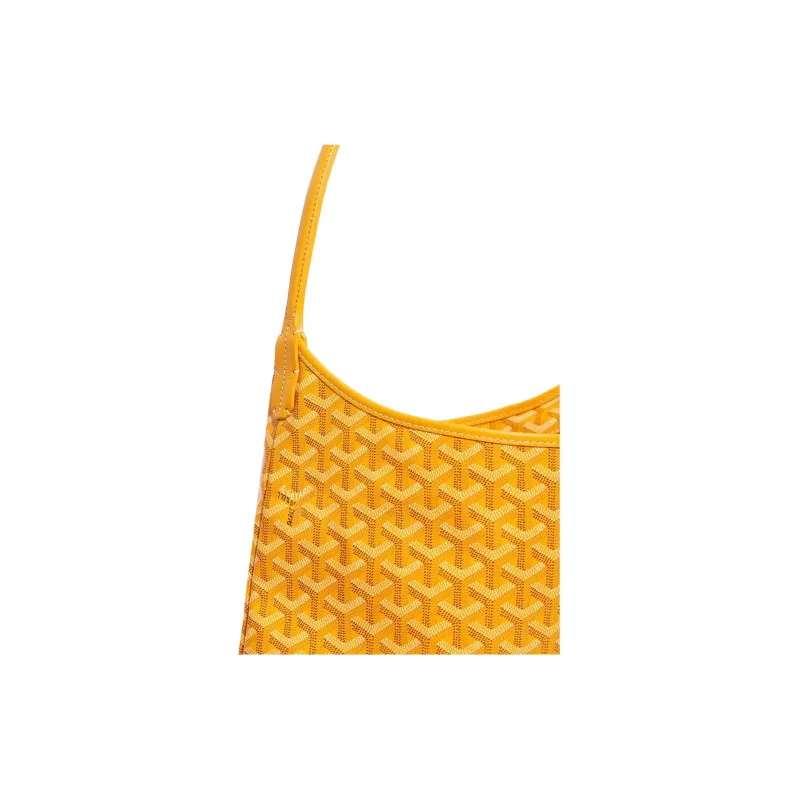 GOYARD Bohème Hobo Canvas With Leather Dogtooth Shoulder Bag Combo Bag Shoulder Bag Women's Yellow/khaki Hearts-4