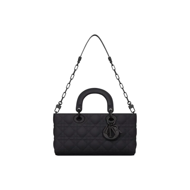 DIOR Lady D JOY Matte Calfskin Lady Dior Bag, Shoulder Bag, Crossbody Bag, Handbag Medium Size Women's Black-1
