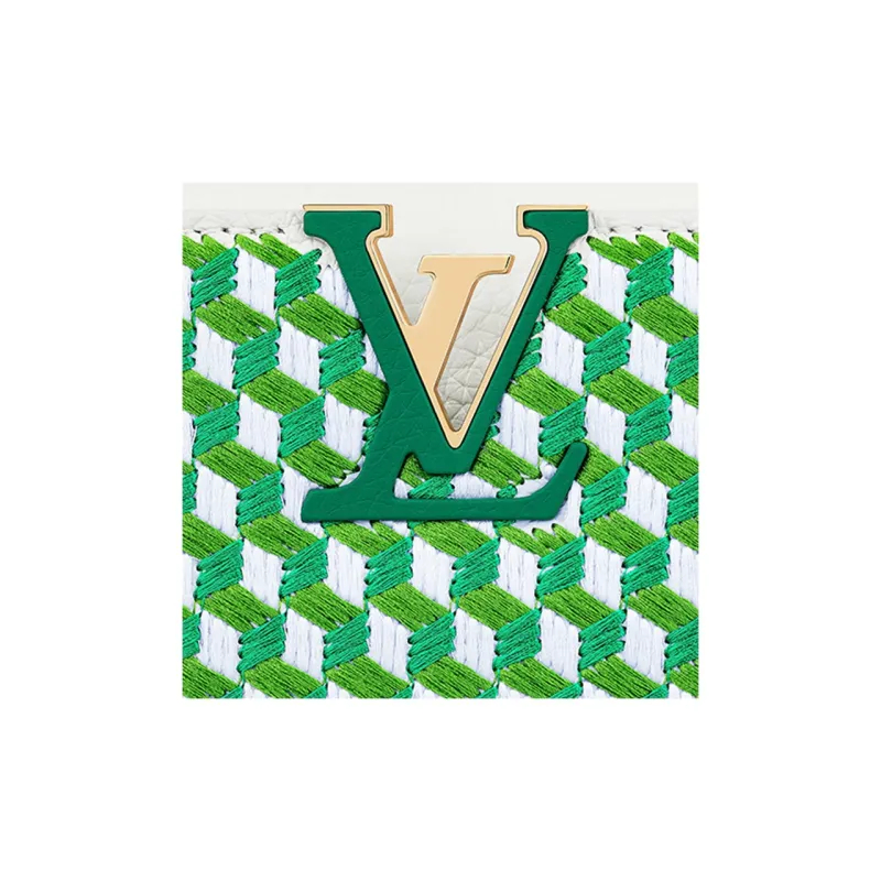 LOUIS VUITTON Capucines Taurillon Leather Embroidered Shoulder Bag Crossbody Bag Handbag Mini Women's Green-5