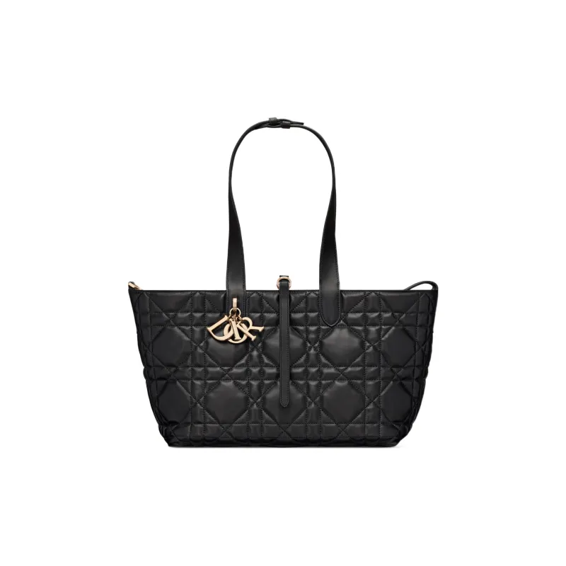 DIOR Cow Leather Handbag Medium Size Women's Black-2