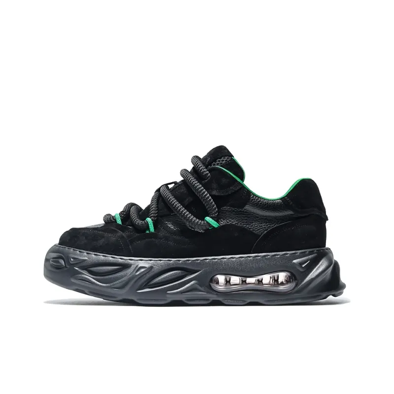 MOERBAI Skateboard Shoes Men Low Top White/Black/Green-7
