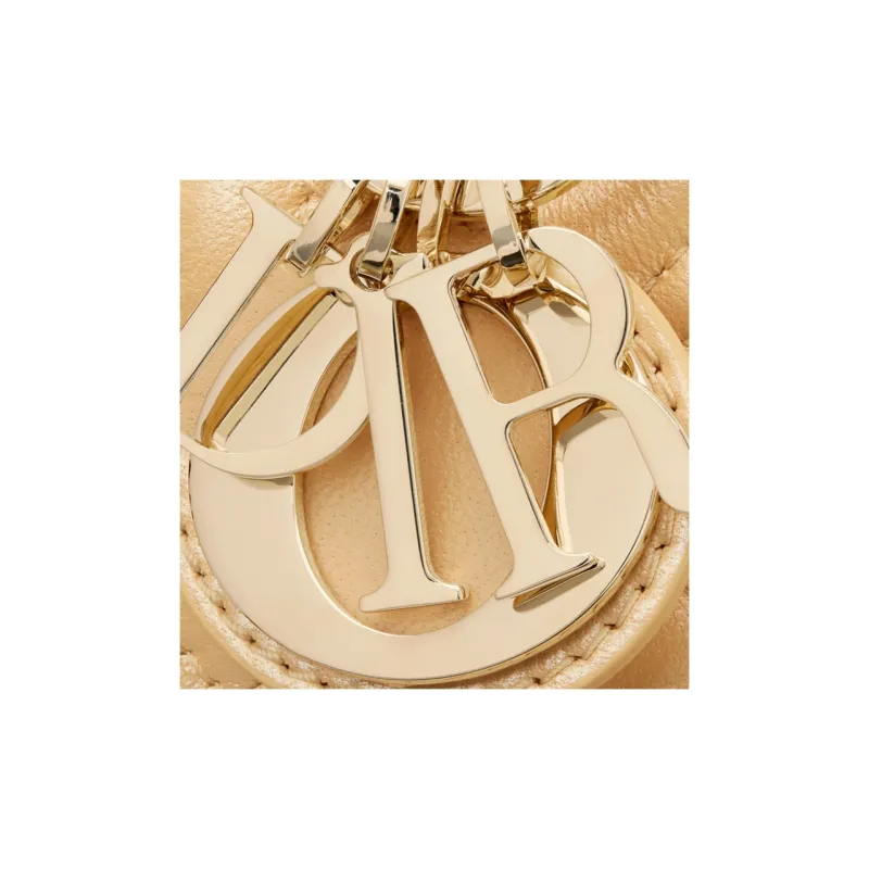 DIOR Lady D-JOY Sheepskin Crossbody Handbags Extra Mini Women's Light Yellow-6