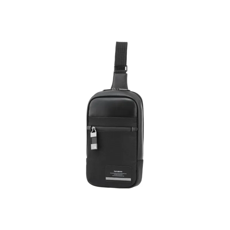 SAMSONITE Polyester Sling Bag Fanny Pack Crossbody Bag Shoulder Bag Men's Black-1