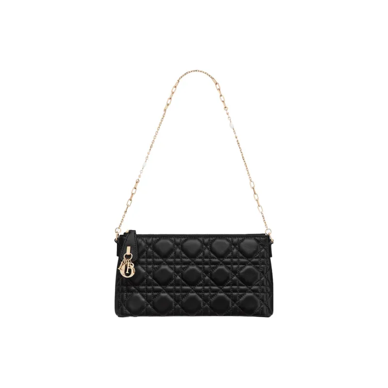 DIOR Sheepskin Crossbody Bag, Shoulder Bag Women's Black-1