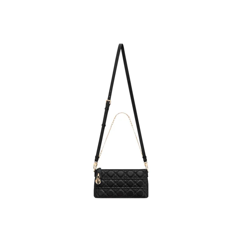 DIOR Sheepskin Crossbody Bag, Shoulder Bag Women's Black-3