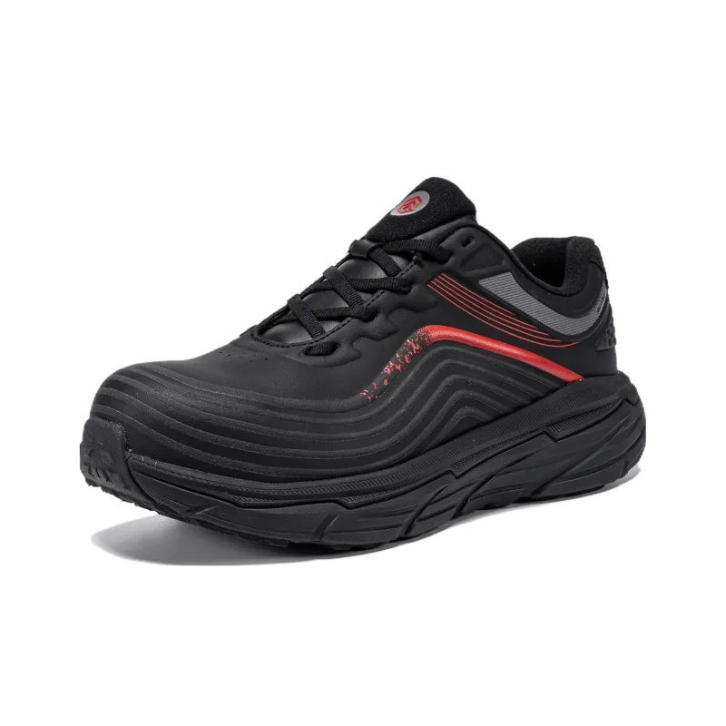 LARNMERN Labor Shoes Waterproof And Breathable Lightweight Low Top Outdoor Shoes Unisex Black-1