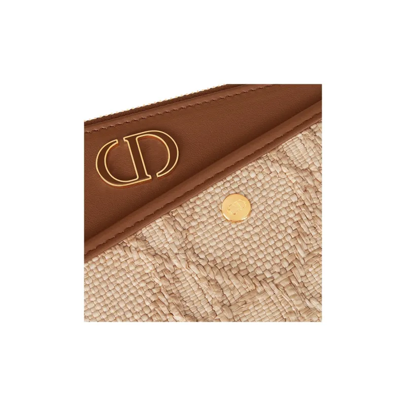 DIOR 30 Montaigne Raffia Grass Handbag Shoulder Bag Women's Natural-7