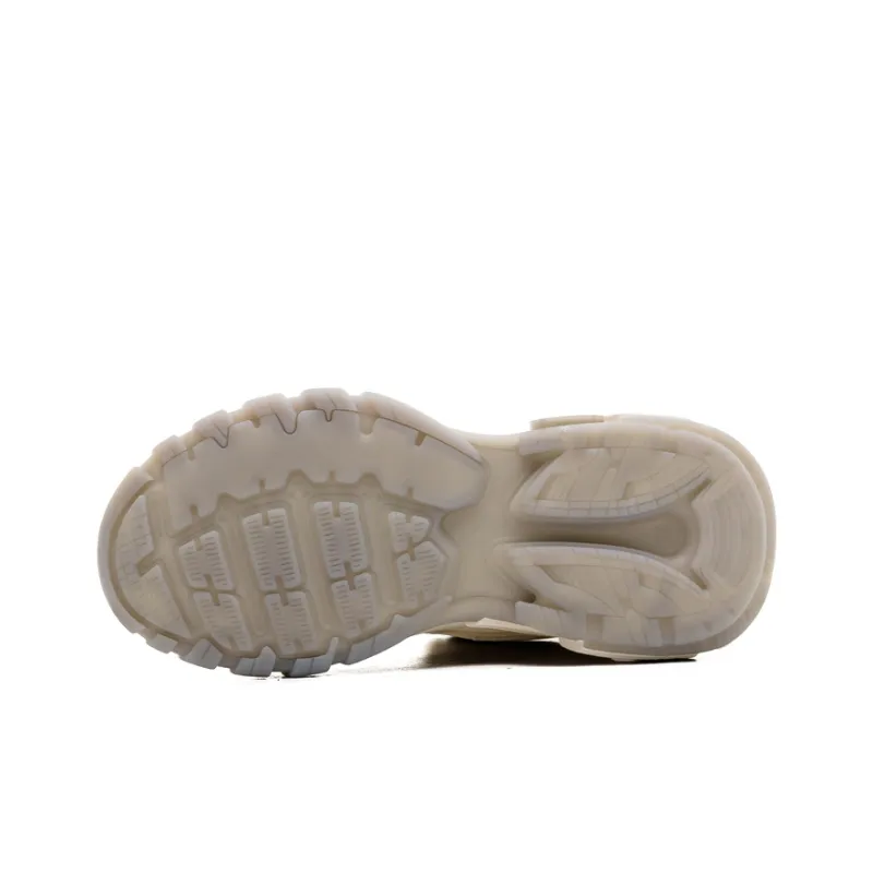 Warrior Low Top Chunky Sneakers Women's White Beige Gray-3
