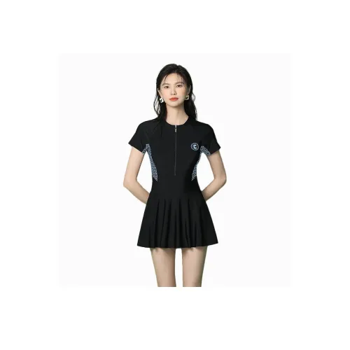 Hao Zhilang One-Piece Swimsuits Women's Black