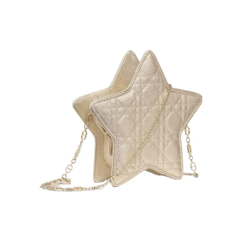 DIOR Sheepskin Shoulder Bag Crossbody Bag Kids' Light Gold-1