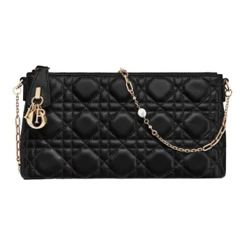 DIOR Sheepskin Crossbody Bag, Shoulder Bag Women's Black