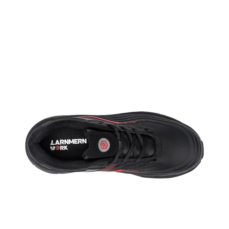 LARNMERN Labor Shoes Waterproof And Breathable Lightweight Low Top Outdoor Shoes Unisex Black-3