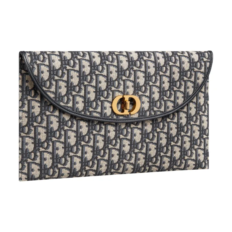 DIOR Fabric Clutch Women's Blue-1