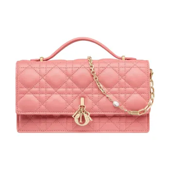 DIOR Sheepskin Shoulder Bag, Crossbody Bag, Handbag Mini Women's Light Pink