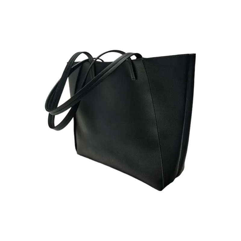 ZARA PU Tote Bag Shopping Bag Handbag Shoulder Bag Regular Women's Black-3