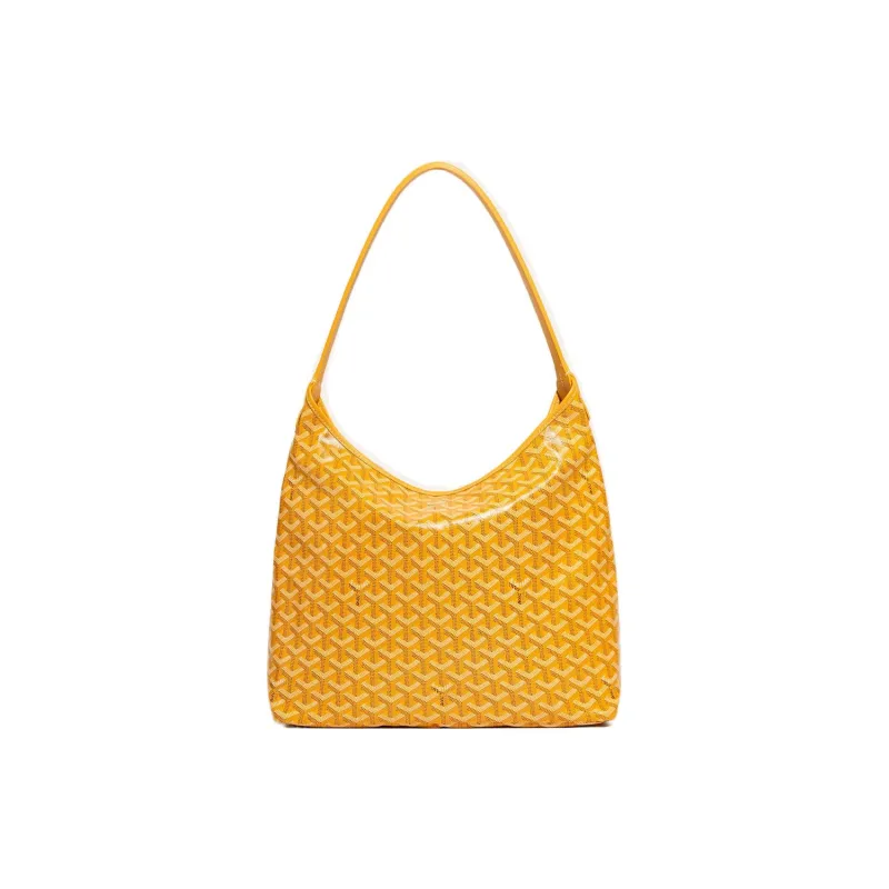 GOYARD Bohème Hobo Canvas With Leather Dogtooth Shoulder Bag Combo Bag Shoulder Bag Women's Yellow/khaki Hearts-2