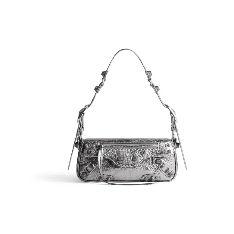 Balenciaga Le Cagole Lambskin Crossbody Bag Shoulder Bag Mini Women's Silver-0