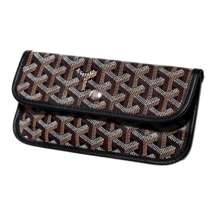 GOYARD Bohème Hobo Canvas With Leather Shoulder Bag Combo Bag Handbag Shoulder Bag Women's Black/Purple Heart Edition-3