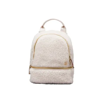 Lululemon Brushed Fabric Backpack Micro Women's White Opal & Gold