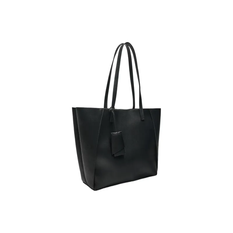 ZARA PU Tote Bag Shopping Bag Handbag Shoulder Bag Regular Women's Black-1