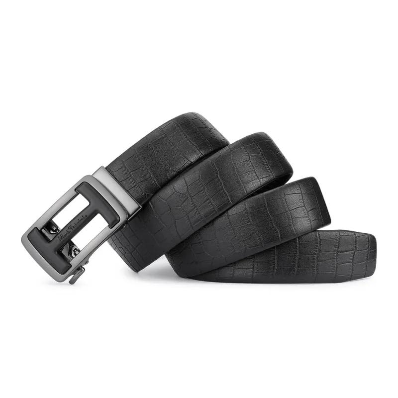 FAIRWHALE Cow Leather Leather Belts Men's Width 3.5CM-7