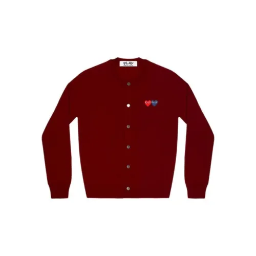 CDG Play Sweaters Women's Burgundy