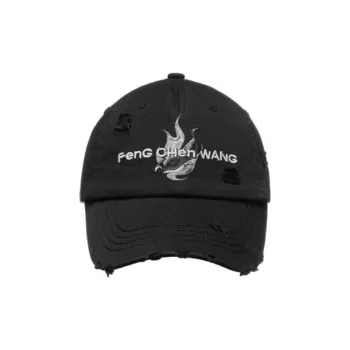 Feng Chen Wang Embroidery Baseball Caps Unisex Black