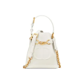 DIOR C'est Dior Cow Leather Crossbody One Shoulder Handbags Small Size Women's Milk White