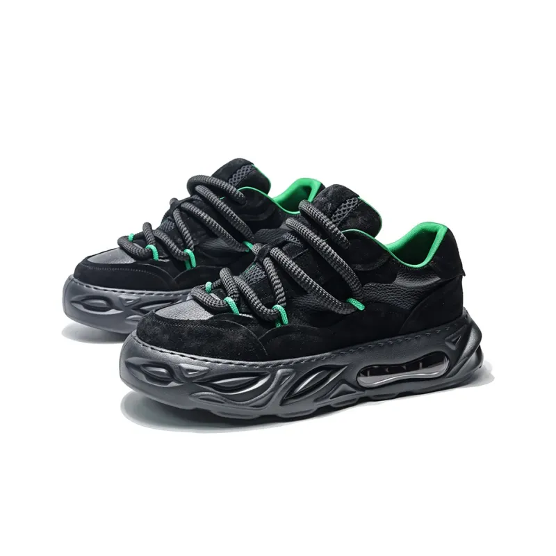 MOERBAI Skateboard Shoes Men Low Top White/Black/Green-10