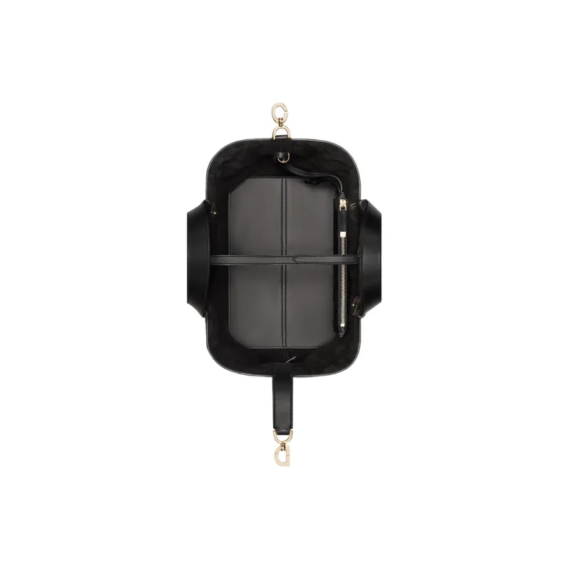 DIOR Cow Leather Handbag Medium Size Women's Black-5