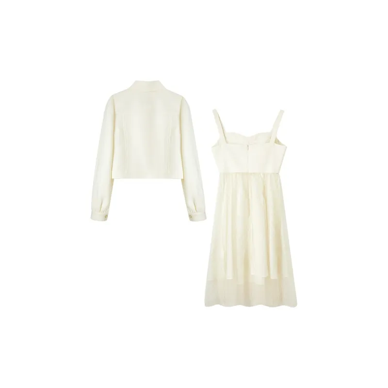 SENTUBILA Skirt Set Women's Beige Apricot-1