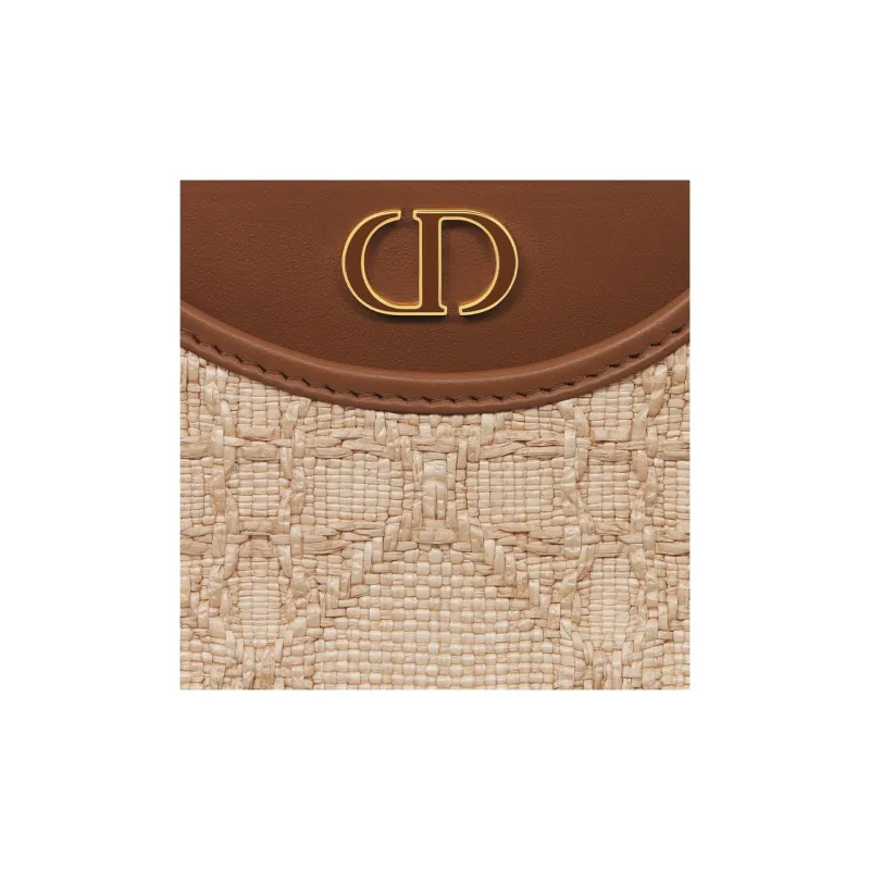 DIOR 30 Montaigne Raffia Grass Handbag Shoulder Bag Women's Natural-6